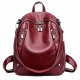 Women Bags  Backpack Zipper Black / Red / Purple