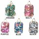 Printed canvas shoulder bag school backpack zipper bag