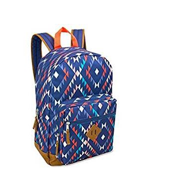 17.5 Inch Classic Backpack with Reinforced Vinyl Bottom and Comfort Padding (Aztec Shades)