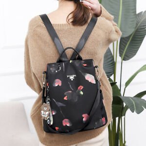 Fashion design printed waterproof backpack theft Women