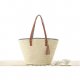 Ladies Straw Tote Straw Bag Beige / Army Green / Light Brown