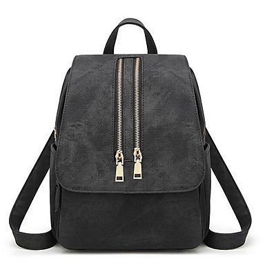 Women bag backpack zipper coffee, light gray, brown