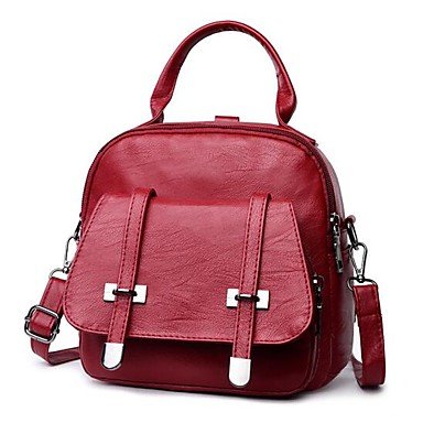 Women bag backpack solid solid color black , purple , red