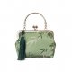 Women's Embroidery / Lace Polyester Evening Bag Plant Light Green / Autumn; Winter