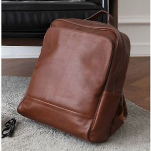 Brown bag backpack laptop bag