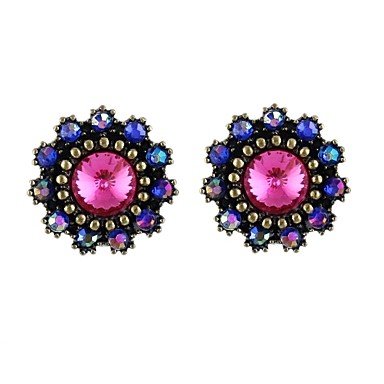 Female fashion synthetic tourmaline earrings, lucky basic, fashion purple daily appointments