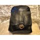 Girl / lady black backpack backpacking bag zipper bag