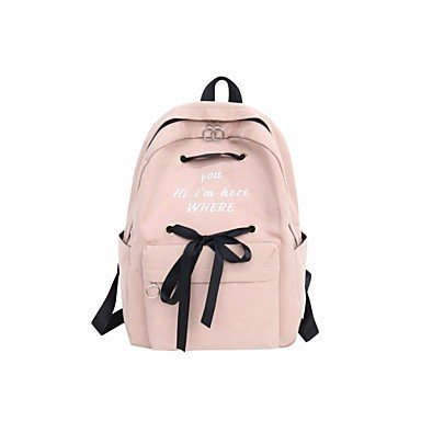 Canvas bow bag everyday black / blush pink / light gray