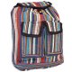 Mini backpack style white stripes