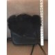 Lovely black backpack / bag plush faux fur