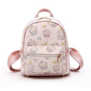 Female female small backpack cute print