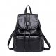 Women bag backpack zipper black