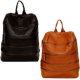 Brown black backpack schoolbag laptop bag