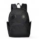 Oxford cloth zipper black backpack neutral