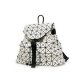 White geometric fashion backpack ladies backpack