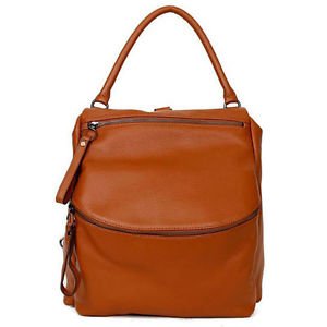 Brown black backpack schoolbag laptop bag