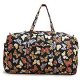 Quilted oversized duffel bags butterfly