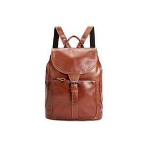 Women brown leather backpack