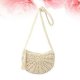 Woven backpack tassel paper yarn beach bag straw bag