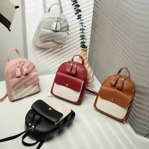 Women double pull-color small backpack Messenger Bag