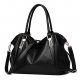 Women's Button Faux Leather Tote, White/Black/Red/Autumn; Winter