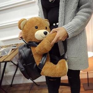 Fashion backpack cute stuffed bear doll bags