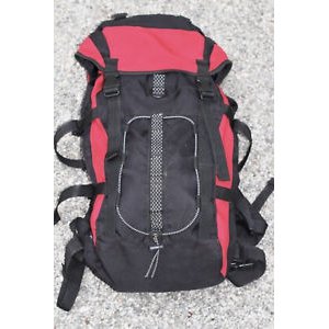 Durable nylon hiking backpack camping hiking Red Black