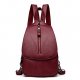 Women bag backpack zipper black, red, purple