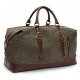 Neutral retro leather travel bags Patchwork weekend duffle bag