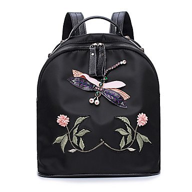 Women bag nylon backpack embroidery printing