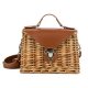 Hand-woven wicker basket bags fashion women shoulder bag