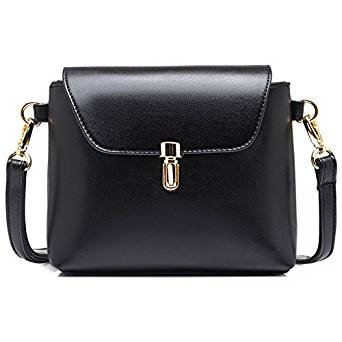 Solid color leather casual messenger bag women