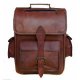 Retro leather backpack 17" laptop backpack