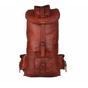 16" brown antique retro travel and leisure backpack Backpack