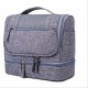 Waterproof polyester zipper cosmetic bag daily gray / purple / sky blue / person