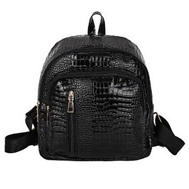 Women bag backpack zipper Gold , Black , Silver