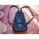 Multi-washed blue jeans pocket zipper women handbags backpack