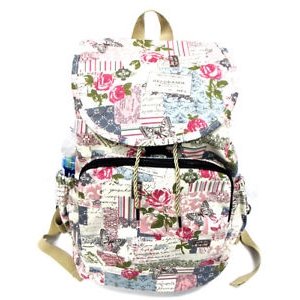 Thick drawstring rucksack with zipper front closure tourism