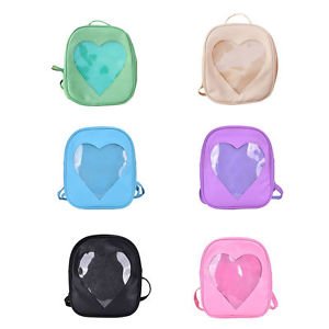 Female heart-shaped transparent bags travel backpack mountaineering bags