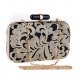 Ms. polyester evening bag flower black