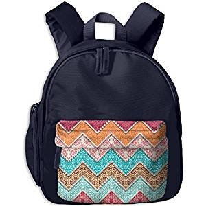 Geometric stripes wave print backpack schoolbag boys and girls school bags for the children Daypack