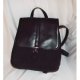 Black handbag backpack zipper