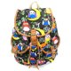 Padded rucksack straps close decorative drawstring travel, Owl