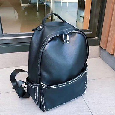 Women bag backpack zipper black