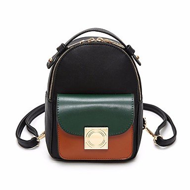 Women bag backpack zipper black