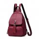 Women bag backpack zipper black, red, brown