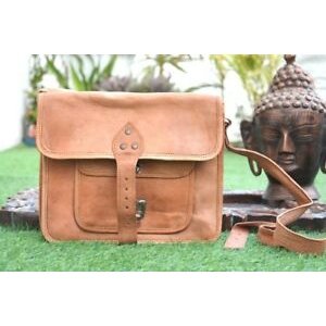 Handmade backpack laptop, neutral retro package