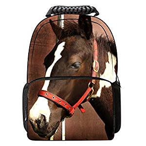 Children's backpacks, shoulder bags for children 3D animal horse backpack school students teen girls and boys