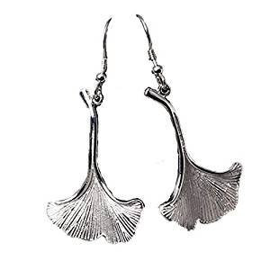 Ginkgo biloba long earrings