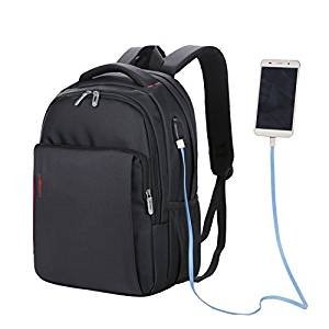 College Backpack, Business Laptop Backpack, Anti-theft Water Resistant Computer USB Charging Port, Lightweight Travel Bag Perfec